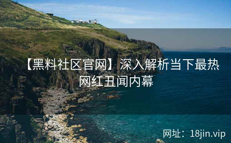 【黑料社区官网】深入解析当下最热网红丑闻内幕  第2张