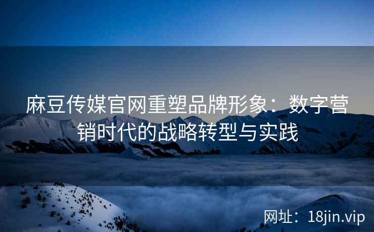 麻豆传媒官网重塑品牌形象：数字营销时代的战略转型与实践  第2张