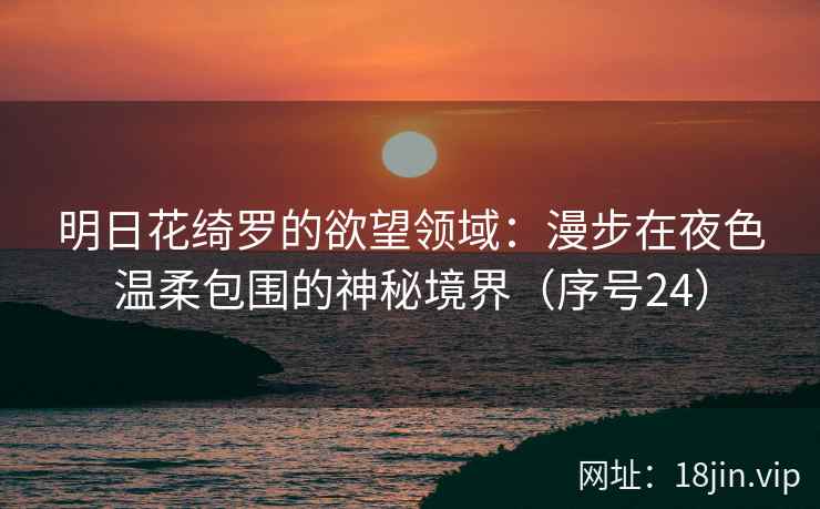 明日花绮罗的欲望领域：漫步在夜色温柔包围的神秘境界（序号24）