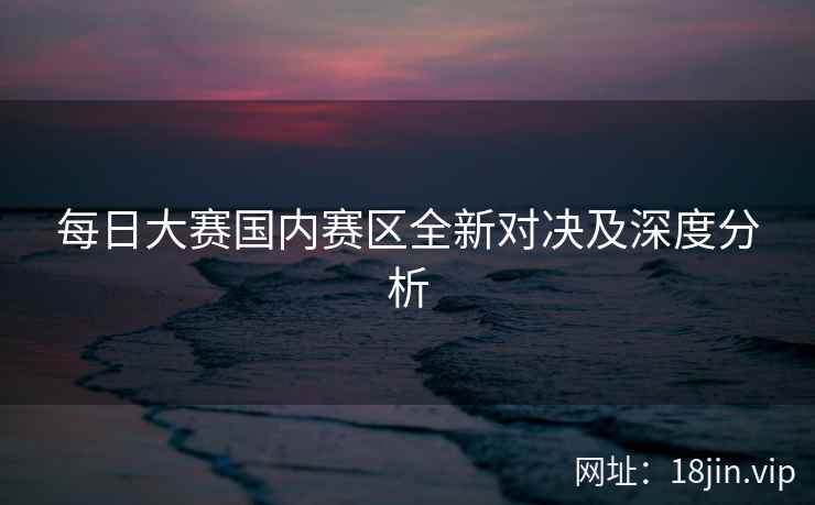 每日大赛国内赛区全新对决及深度分析  第2张